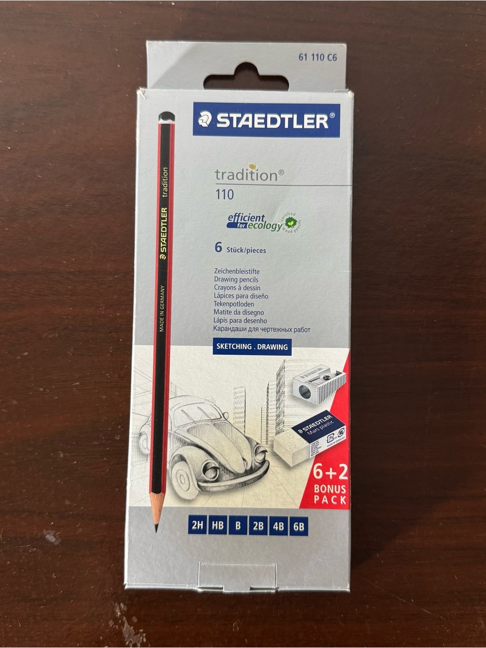 Staedtler Tradition Graphite Pencils - Red and Black